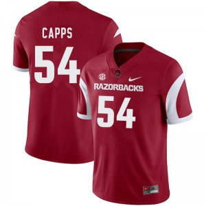 Mens University of Arkansas #54 Austin Capps Cardinal Football Jersey 388873-527