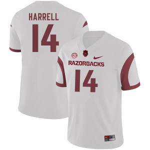 Men Arkansas #14 Chase Harrell White Player Jersey 177449-742