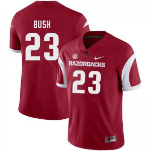 Men's University of Arkansas #23 Devin Bush Cardinal Stitched Jersey 537299-487