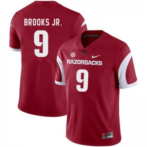 Men University of Arkansas #9 Greg Brooks Jr. Cardinal Football Jersey 913047-207