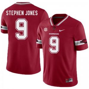 Men Arkansas #9 John Stephen Jones Cardinal Alternate NCAA Jersey 667494-375