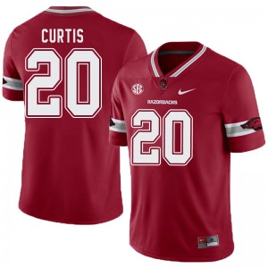 Mens University of Arkansas #20 Jordon Curtis Cardinal Alternate Player Jersey 334731-459