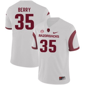 Men Arkansas #35 Matt Berry White Official Jersey 131151-640