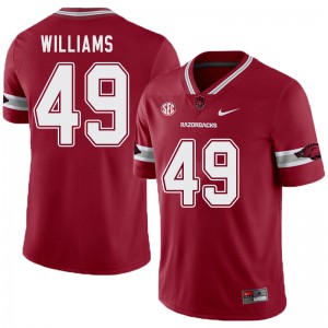 Men's Arkansas #49 McKinley Williams Cardinal Alternate College Jerseys 356634-256