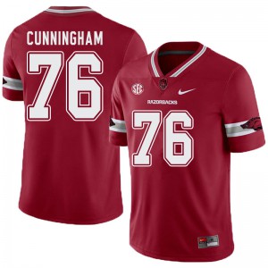 Men University of Arkansas #76 Myron Cunningham Cardinal Alternate Stitched Jerseys 244847-760