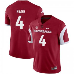 Mens Arkansas #4 Shamar Nash Cardinal Stitched Jerseys 835554-974