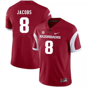 Men's Arkansas Razorbacks #8 Jerry Jacobs Cardinal Alumni Jersey 702979-263