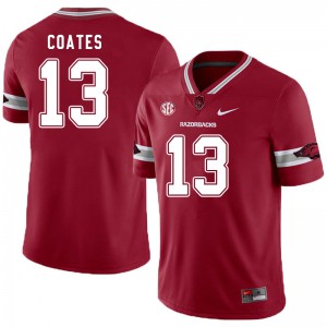 Men University of Arkansas #13 Julius Coates Cardinal Alternate Player Jerseys 443941-257