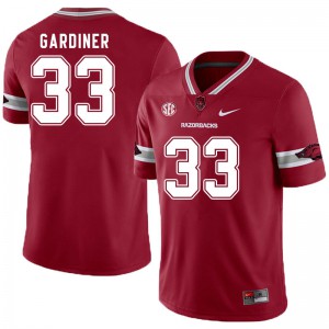 Mens Arkansas #33 Karch Gardiner Cardinal Alternate Player Jersey 519970-851
