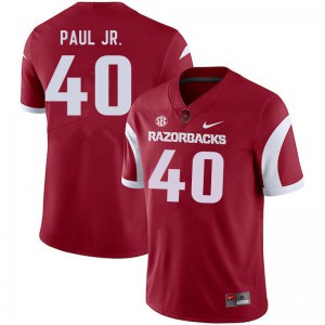 Men's Razorbacks #40 Chris Paul Jr. Cardinal Stitch Jersey 710483-773