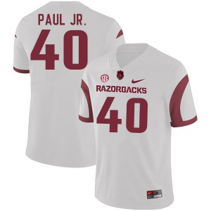 Men's Arkansas Razorbacks #40 Chris Paul Jr. White Player Jerseys 779862-516