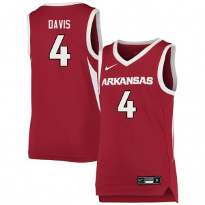 Men Arkansas #4 Davonte Davis Cardinal Basketball Jersey 776410-891