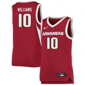 Mens Arkansas Razorbacks #10 Jaylin Williams Cardinal Player Jersey 419001-816