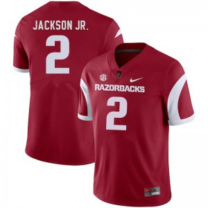 Men University of Arkansas #2 Ketron Jackson Jr. Cardinal Player Jersey 789221-799