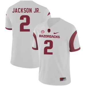 Men's Arkansas Razorbacks #2 Ketron Jackson Jr. White Stitched Jerseys 741763-360