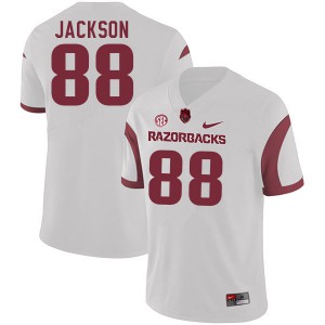 Men Arkansas #88 Koilan Jackson White Football Jerseys 239650-292