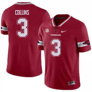 Men's Arkansas #3 Alex Collins Cardinal Alternate Stitch Jerseys 911998-502