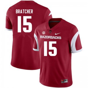 Mens Arkansas #15 Braden Bratcher Cardinal Stitched Jersey 682592-261