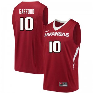 Men's Arkansas #10 Daniel Gafford Cardinal Player Jersey 172996-355