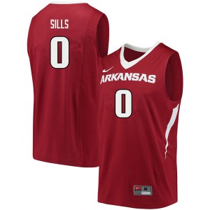 Men's Arkansas #0 Desi Sills Cardinal Stitched Jerseys 261250-205