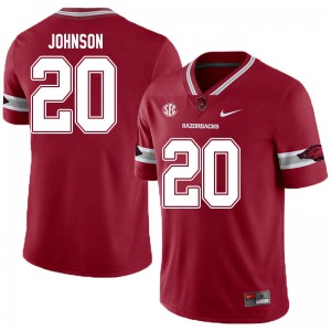 Men Arkansas #20 Dominique Johnson Cardinal Alternate Stitched Jersey 636813-105