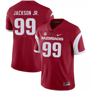 Men's Arkansas #99 Enoch Jackson Jr. Cardinal Player Jerseys 221788-796