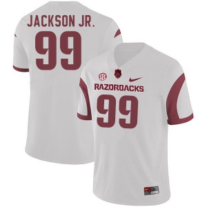 Men Arkansas #99 Enoch Jackson Jr. White Stitch Jerseys 660830-851