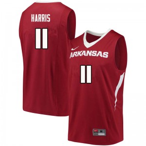 Men Arkansas #11 Jalen Harris Cardinal NCAA Jerseys 953979-108