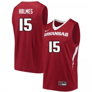 Men's Arkansas #15 Jonathan Holmes Cardinal Stitched Jersey 579834-352