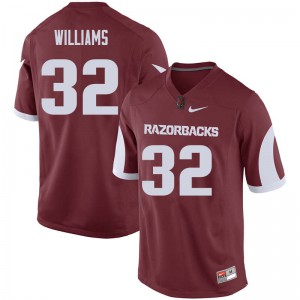 Men's Arkansas #32 Jonathan Williams Cardinal Stitched Jerseys 128043-686