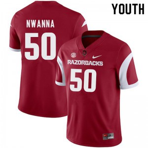 Youth Arkansas #50 Chibueze Nwanna Cardinal University Jersey 467508-951