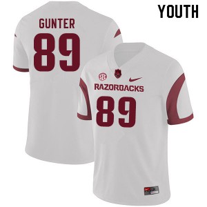Youth Arkansas #89 Grayson Gunter White Alumni Jerseys 445477-597