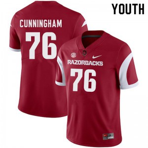 Youth University of Arkansas #76 Myron Cunningham Cardinal Alumni Jersey 912615-434