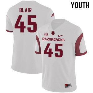 Youth Arkansas #45 Simeon Blair White University Jersey 397933-285