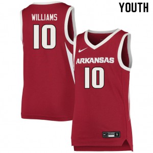 Youth Arkansas Razorbacks #10 Jaylin Williams Cardinal Alumni Jerseys 128865-681