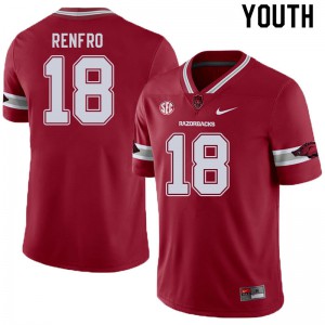 Youth University of Arkansas #18 Kade Renfro Cardinal Alternate Football Jersey 952043-333
