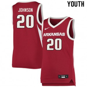 Youth Arkansas #20 Kamani Johnson Cardinal University Jersey 578743-152