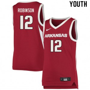 Youth Arkansas #12 Khalen Robinson Cardinal NCAA Jersey 550204-341