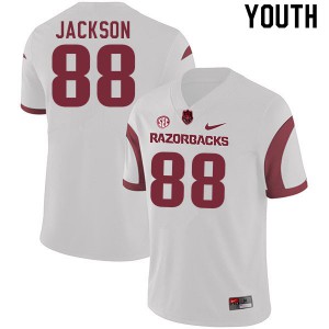 Youth Arkansas #88 Koilan Jackson White College Jerseys 438691-352