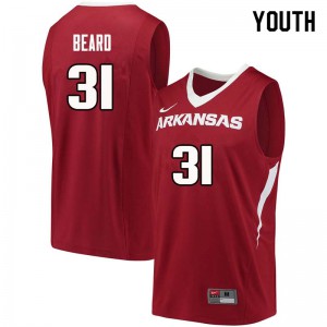 Youth Arkansas #31 Anton Beard Cardinal Basketball Jerseys 576949-940