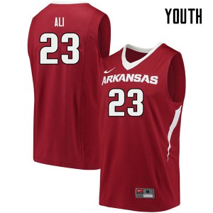 Youth Razorbacks #23 Ibrahim Ali Cardinal NCAA Jersey 114851-386