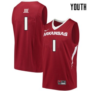 Youth Arkansas #1 Isaiah Joe Cardinal Basketball Jerseys 413644-600