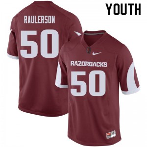 Youth Razorbacks #50 Jake Raulerson Cardinal Alumni Jersey 874577-889