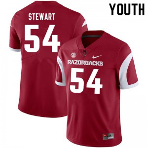 Youth Arkansas #54 Jashaud Stewart Cardinal Stitch Jersey 362518-408