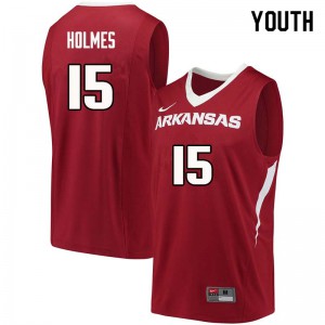 Youth Arkansas #15 Jonathan Holmes Cardinal Alumni Jerseys 996648-787