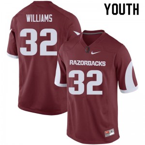 Youth Arkansas #32 Jonathan Williams Cardinal Player Jersey 709644-470