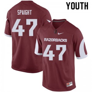 Youth Arkansas Razorbacks #47 Martrell Spaight Cardinal NCAA Jersey 509151-748