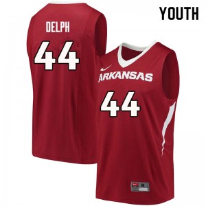 Youth Razorbacks #44 Marvin Delph Cardinal Stitched Jersey 816353-641