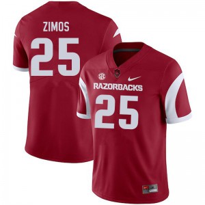 Men University of Arkansas #25 Zach Zimos Cardinal University Jerseys 501072-943